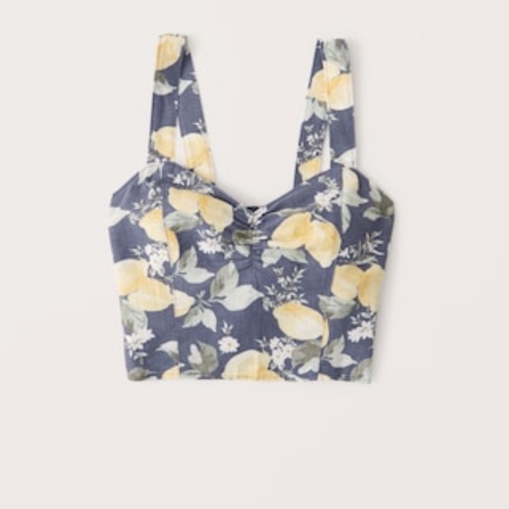 Wide strapped linen blend cami